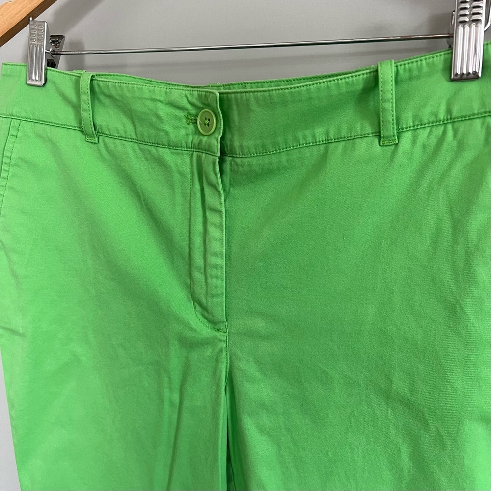 Talbots Green Cropped Ankle Pants Tailored Fit